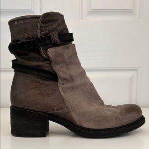 A.S.98 Grey Netta Moto Boots Size 41